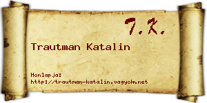 Trautman Katalin névjegykártya