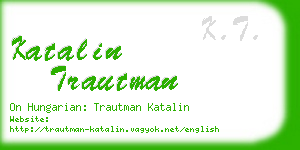 katalin trautman business card